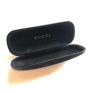 GUCCI Black Leather Eyeglasses Sunglasses Case